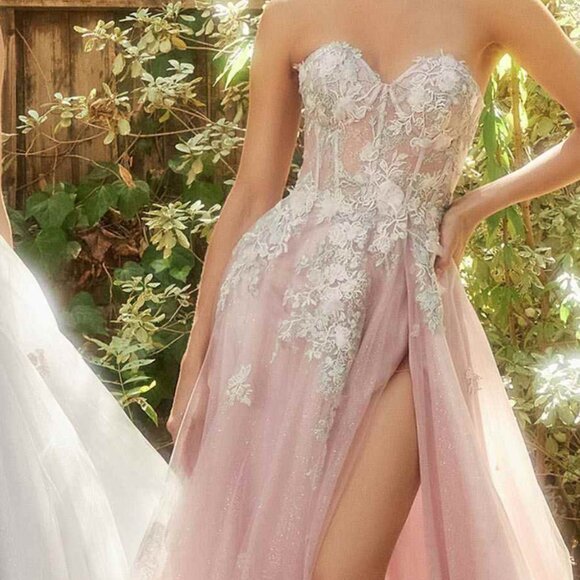 Blush/Mauve Andrea & Leo Prom Dress - Picture 1 of 7